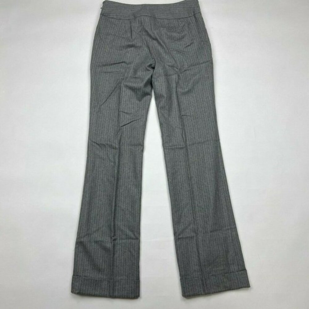 Worth Stripe Nona Pants Wool Blend Lined Zip Closure Flat Front Gray Women 4 NWT